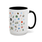 Nashville Christmas Mug | Watercolor City Souvenir, Acoustic Guitar, Harmonica (11oz 15oz)
