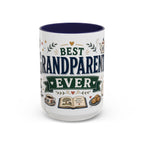 Best Grandparents Ever Coffee Mug | Gift From Grandkids | Accent Color Ceramic 11oz 15oz