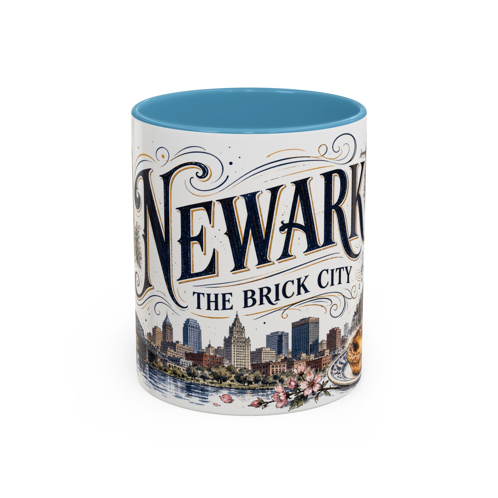 Newark Coffee Mug | United States Travel Souvenir | Vintage Illustrated City Gift | 11 oz 15 oz Accent Mug