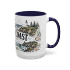 Oregon Coast Mug, Pacific Northwest Travel Souvenir, Bucket List Gift, Accent Ceramic Coffee Mug 11oz 15oz