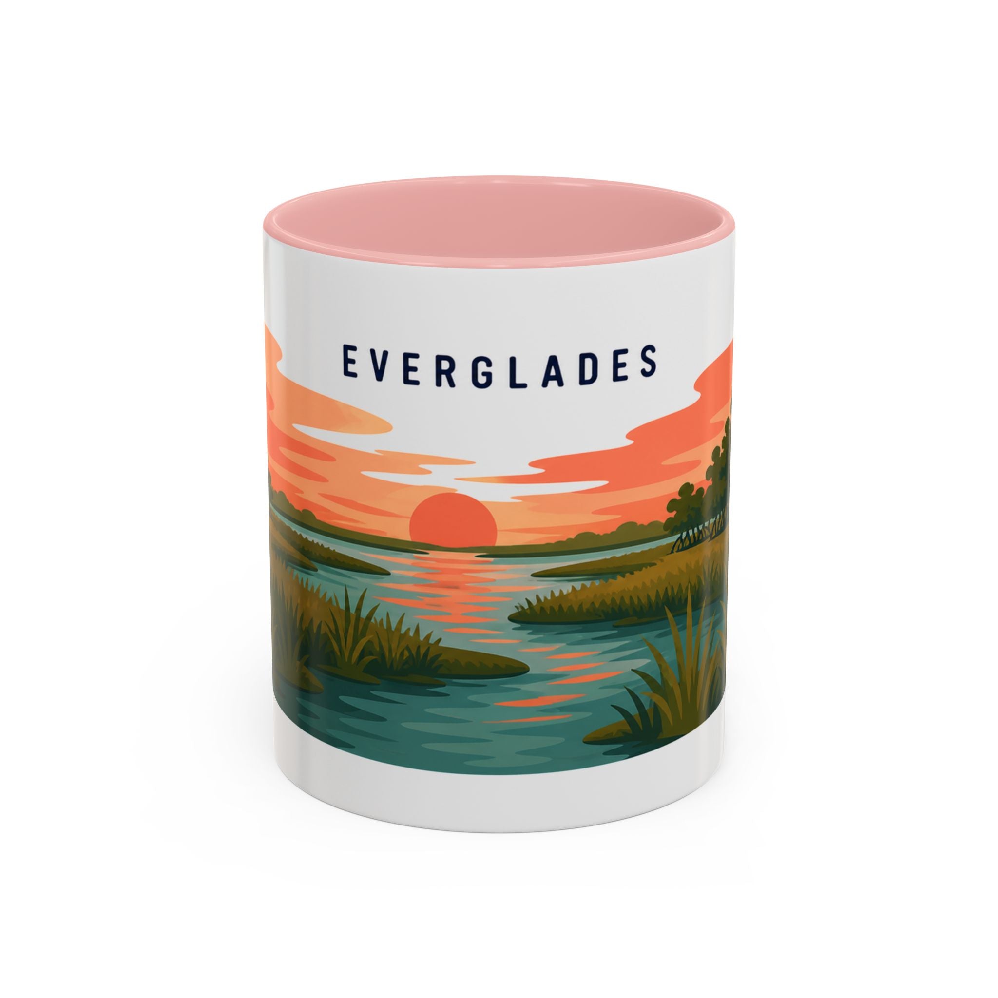 Everglades National Park Coffee Mug | Solid Color Block Park Souvenir | 11oz 15oz Accent Mug