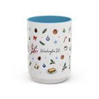 Washington DC Christmas Mug | Watercolor City Souvenir | Ceramic Coffee Cup 11oz 15oz