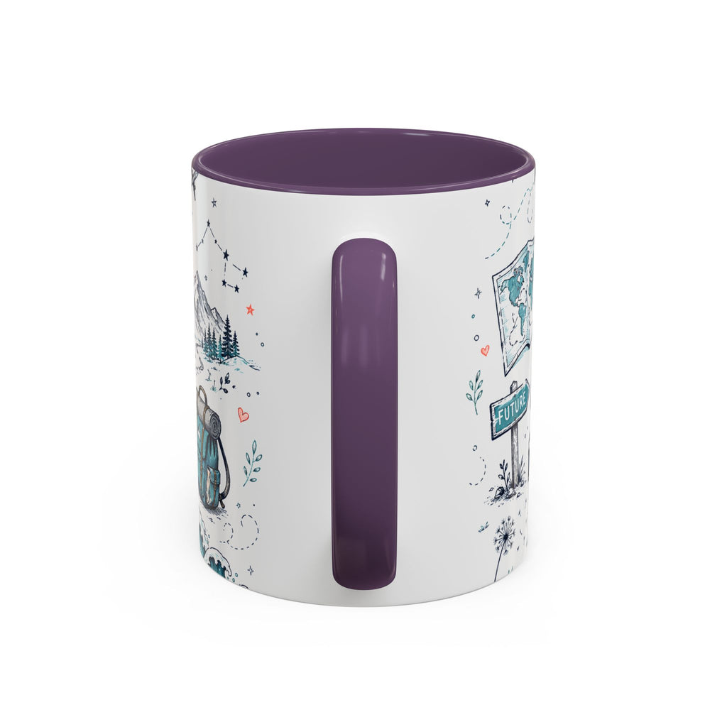 Adventure Awaits Coffee Mug | Class of 2026 Graduation Gift | Accent Color Ceramic 11oz 15oz