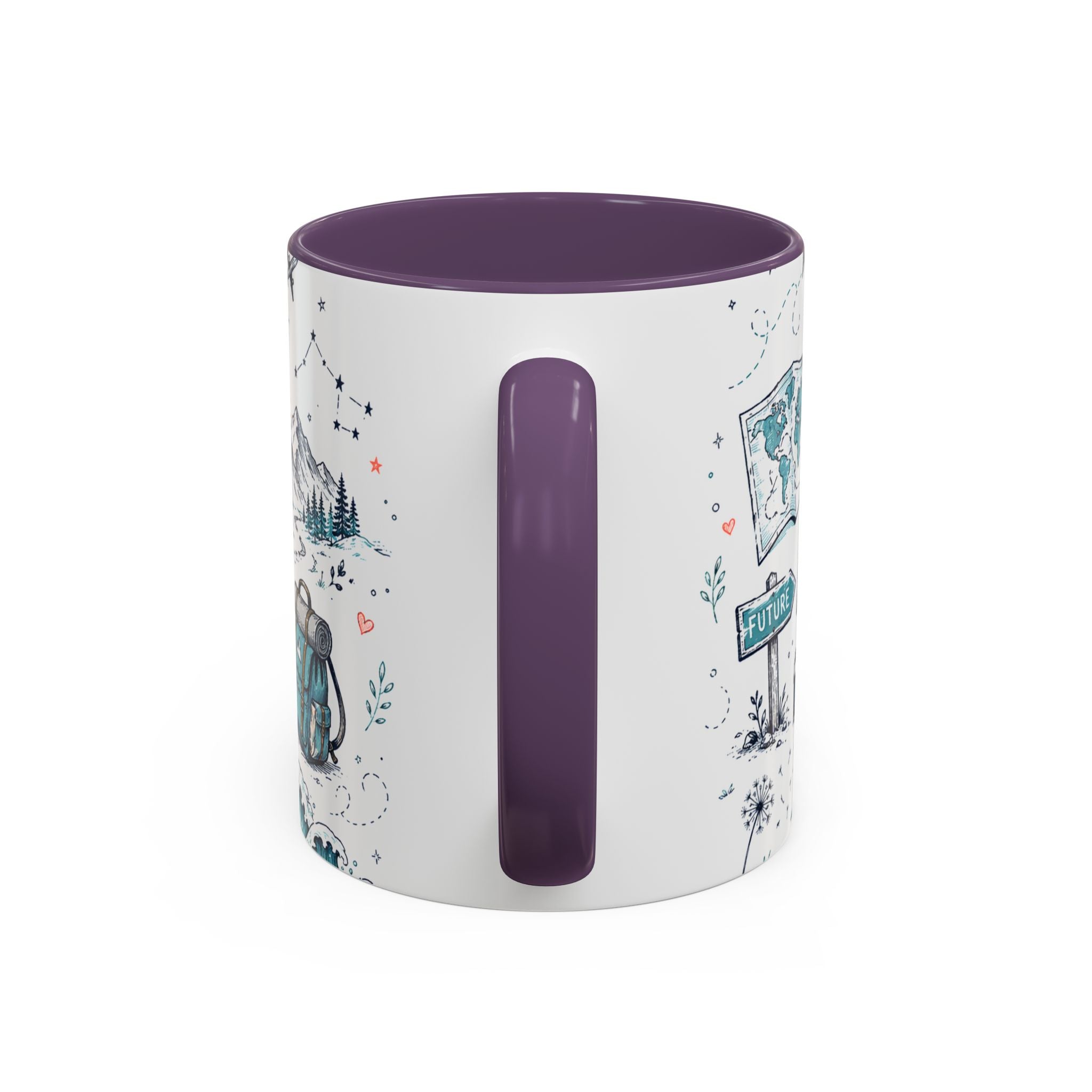 Adventure Awaits Coffee Mug | Class of 2026 Graduation Gift | Accent Color Ceramic 11oz 15oz