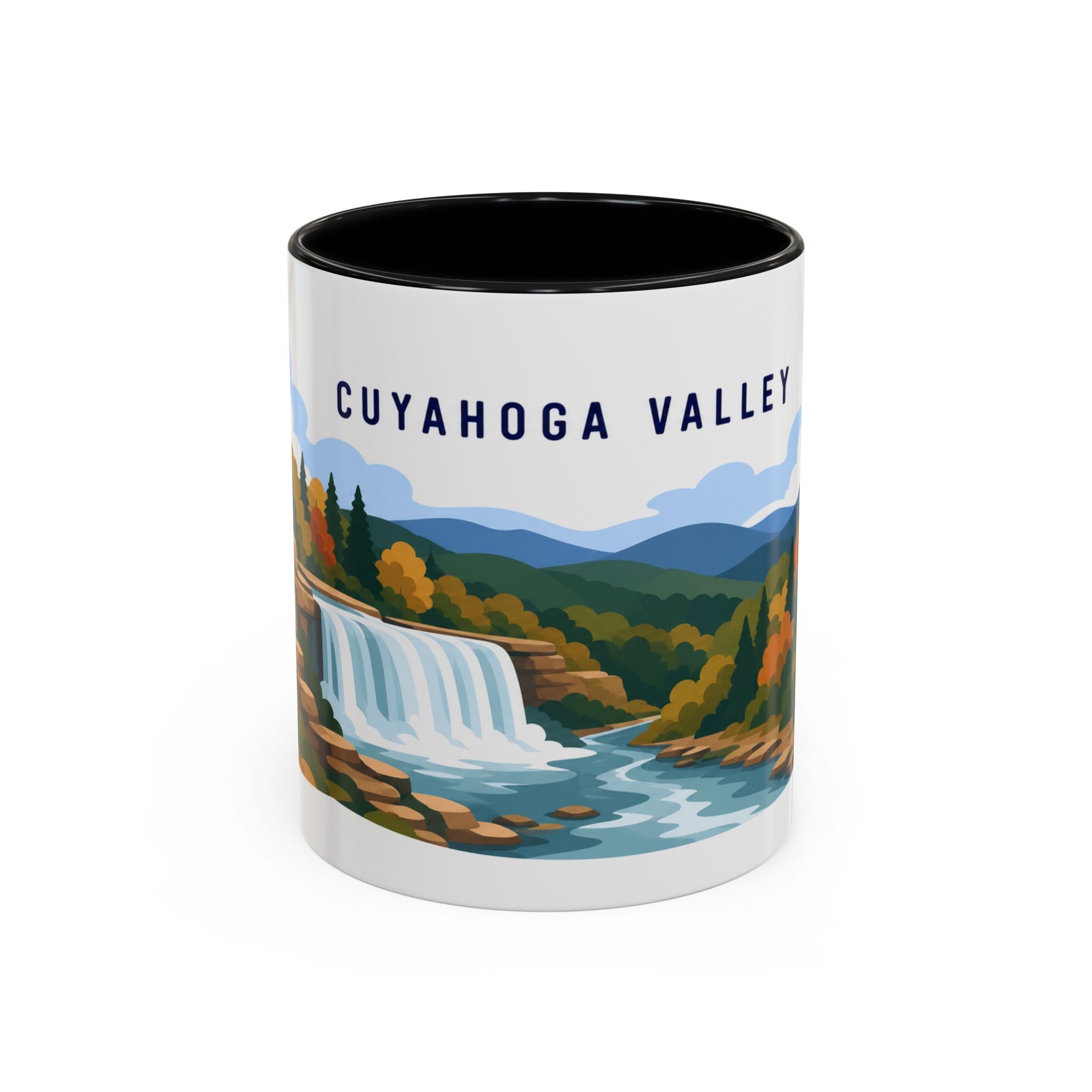 Cuyahoga Valley National Park Coffee Mug | Solid Color Block Park Souvenir | 11oz 15oz Accent Mug