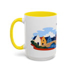 Bruges Coffee Mug | Travel Destination Souvenir Gift | Accent Color Ceramic 11oz 15oz