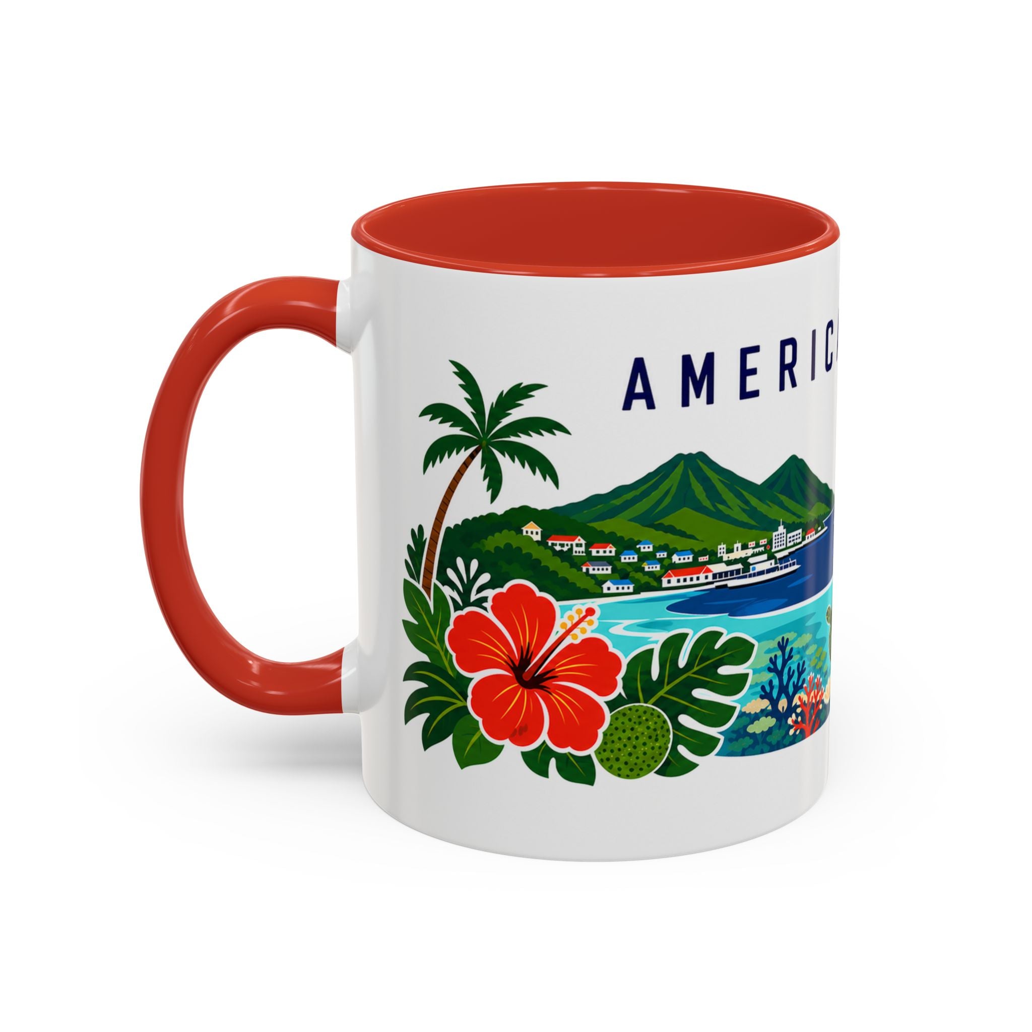 American Samoa Coffee Mug | Travel Souvenir Accent Mug | Country Gift Ceramic Cup 11oz 15oz