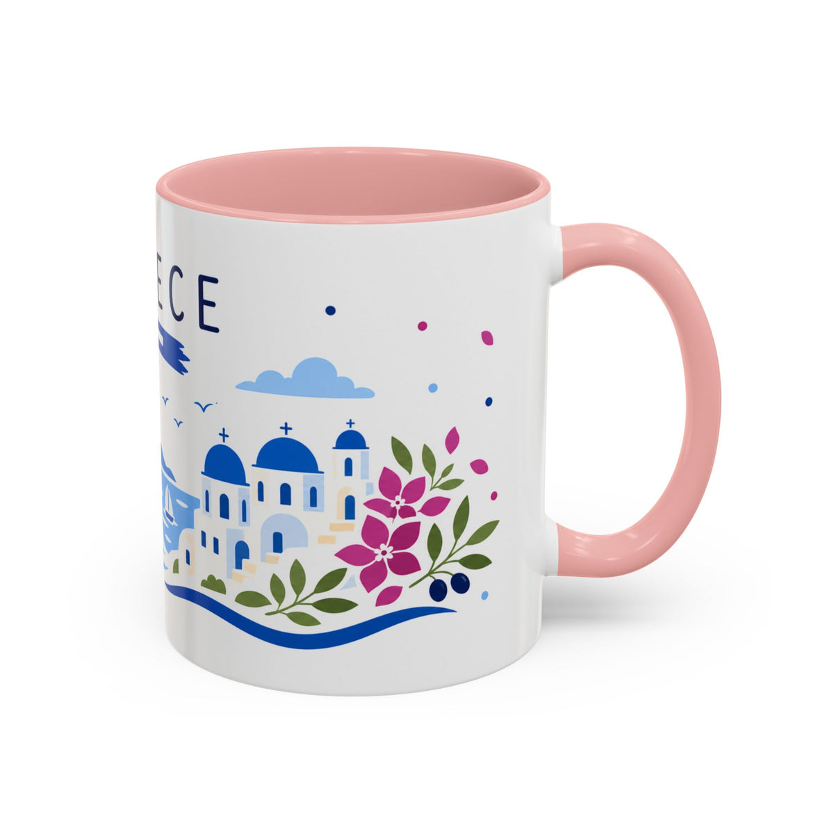 Greece Coffee Mug | Travel Souvenir Accent Mug | Country Gift Ceramic Cup 11oz 15oz
