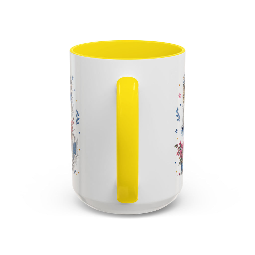 Santorini Coffee Mug | Travel Destination Souvenir Gift | Accent Color Ceramic 11oz 15oz