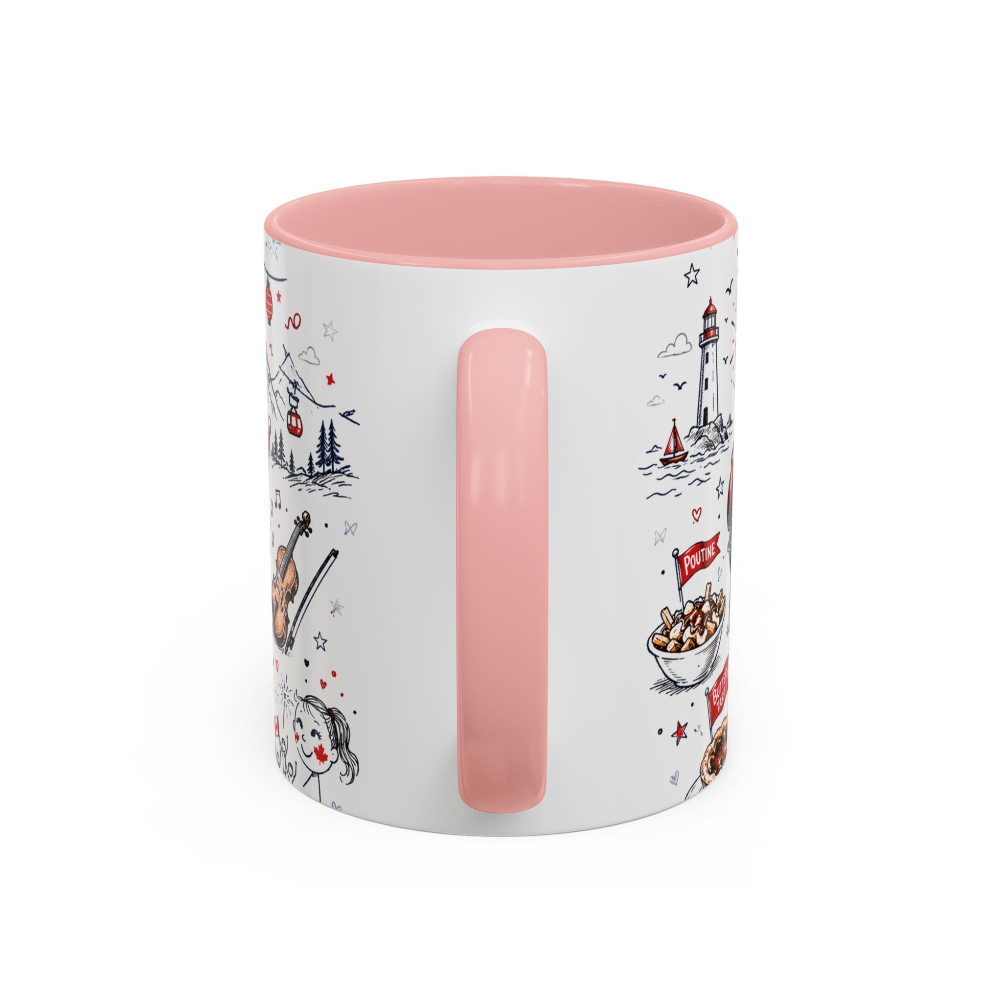 Canada Day Coffee Mug | Canadian Pride Gift | Accent Color Ceramic 11oz 15oz