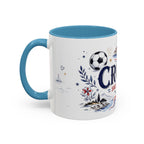 Croatia Soccer Coffee Mug | World Cup Fan Gift | Accent Color Ceramic 11oz 15oz Match Day Cup