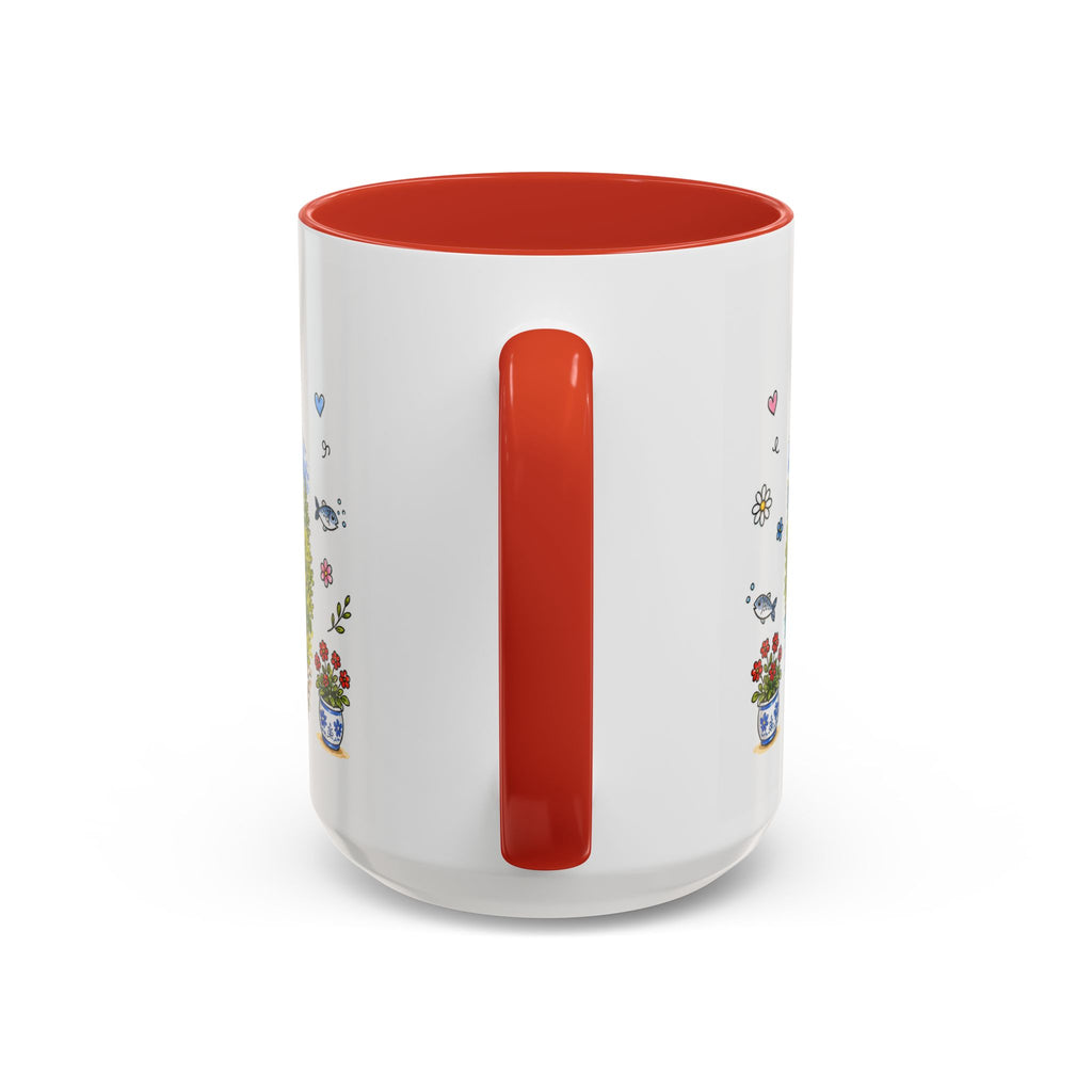 Reine Illustrated Travel Mug | Norway Souvenir Accent Coffee Mug | 11oz 15oz Ceramic Cup
