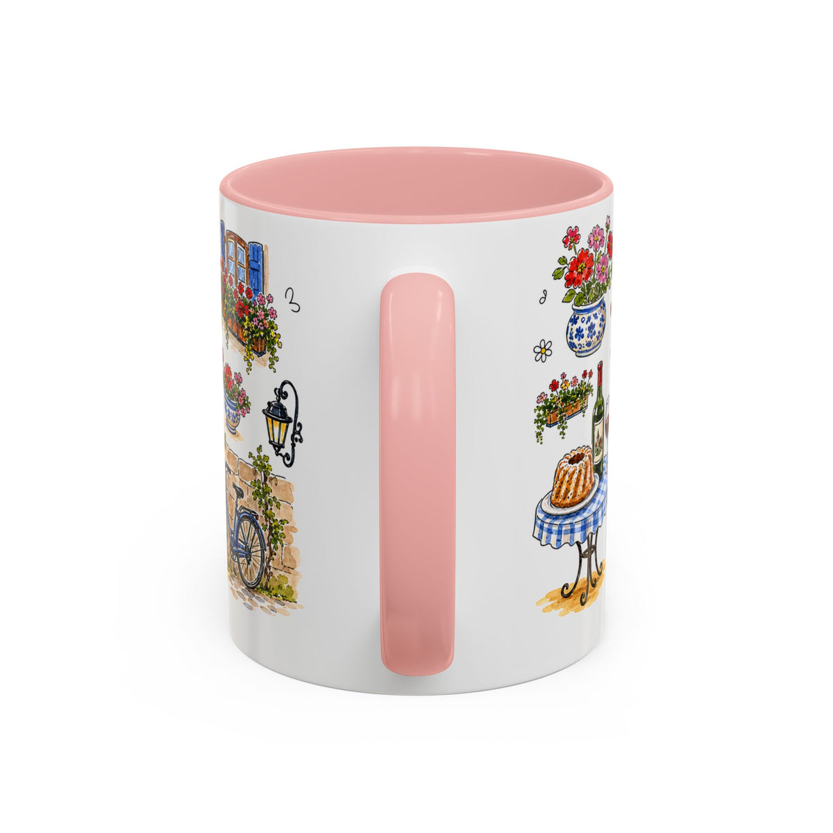 Eguisheim Illustrated Travel Mug | Alsace France Souvenir Accent Coffee Mug | 11oz 15oz Ceramic Cup