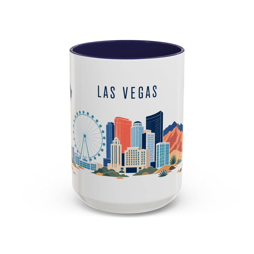 Las Vegas Coffee Mug | United States Travel Souvenir | Porcelain Decal City Gift | 11oz 15oz Accent Mug