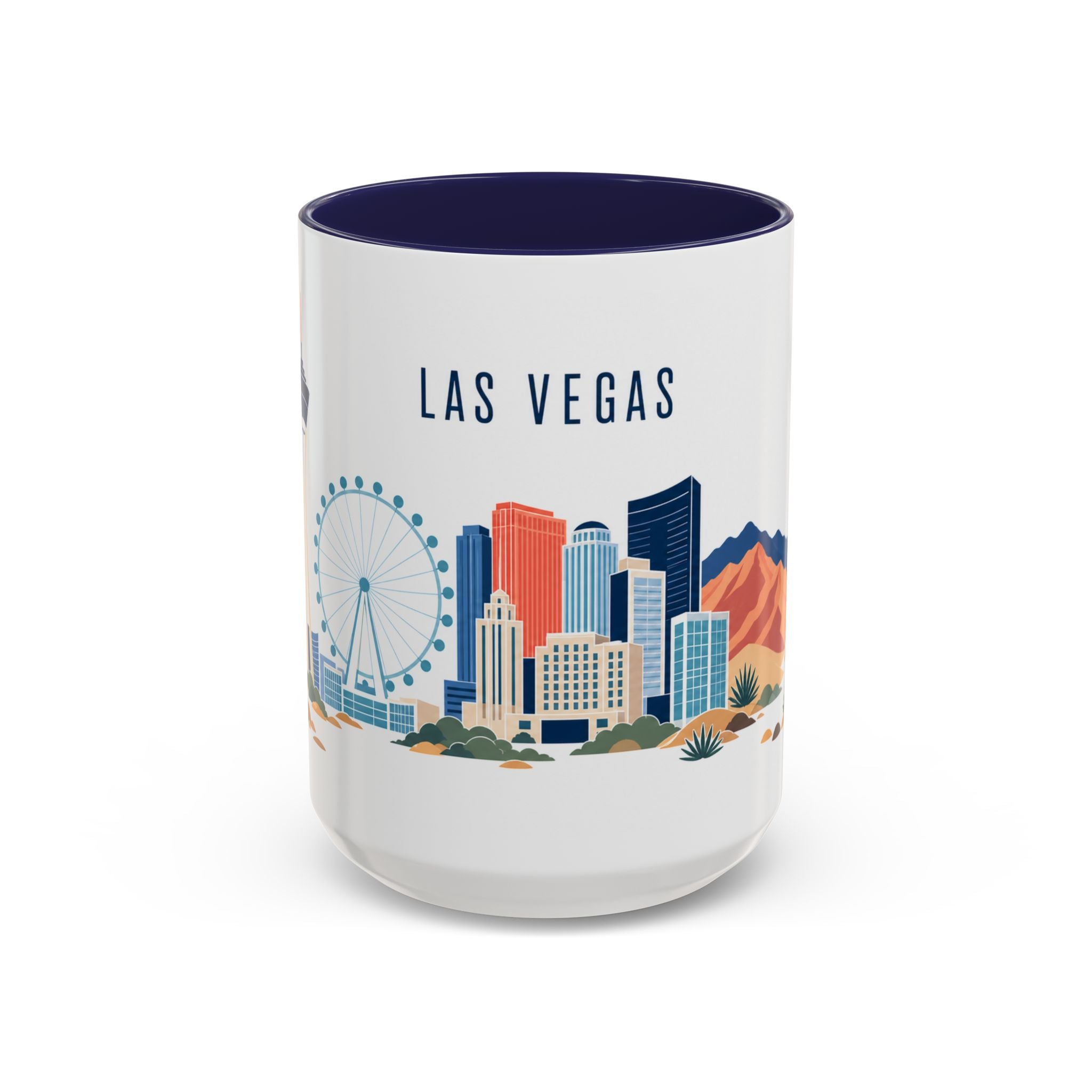 Las Vegas Coffee Mug | United States Travel Souvenir | Porcelain Decal City Gift | 11oz 15oz Accent Mug