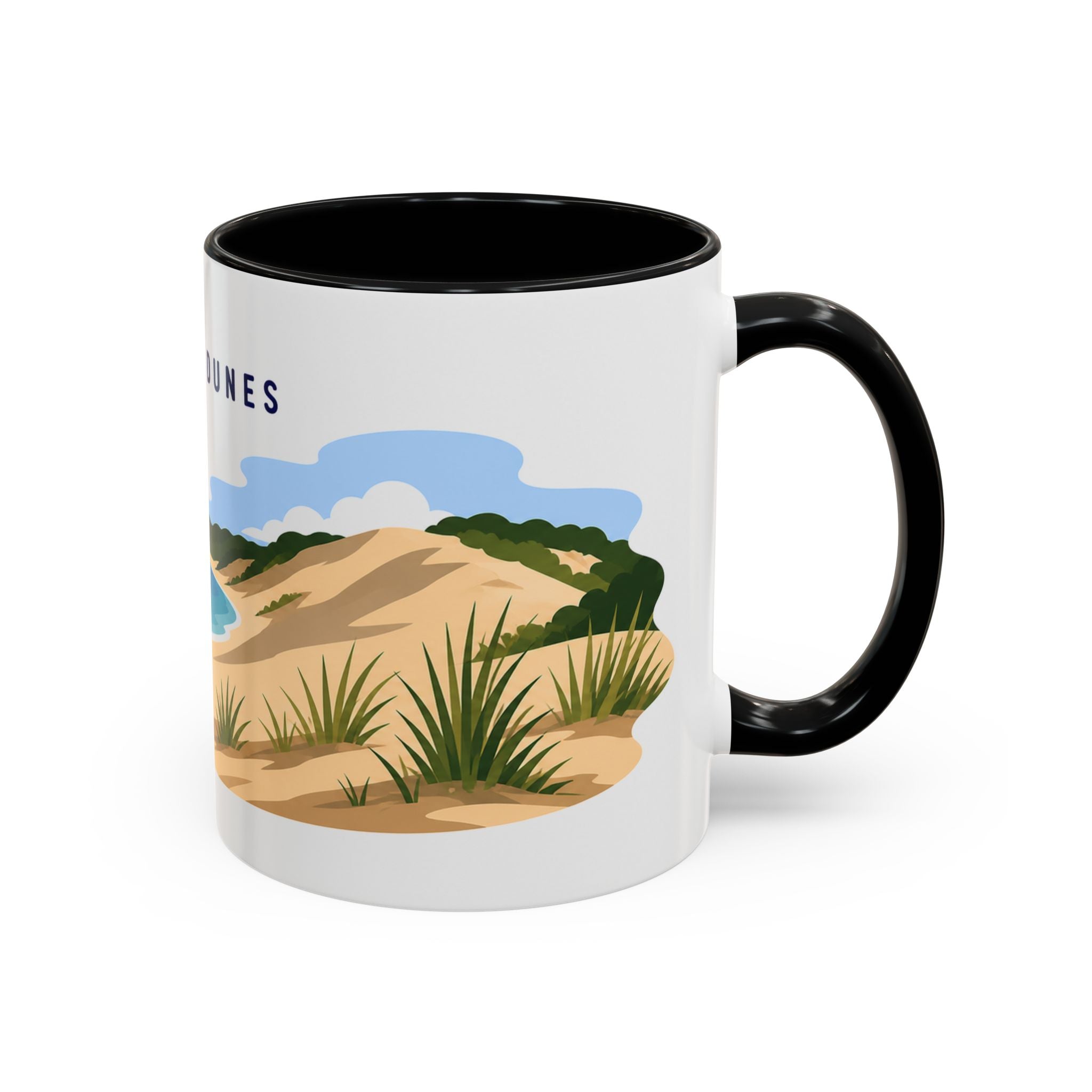Indiana Dunes National Park Coffee Mug | Solid Color Block Park Souvenir | 11oz 15oz Accent Mug