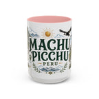 Machu Picchu Coffee Mug | Travel Destination Souvenir Gift | Accent Color Ceramic 11oz 15oz