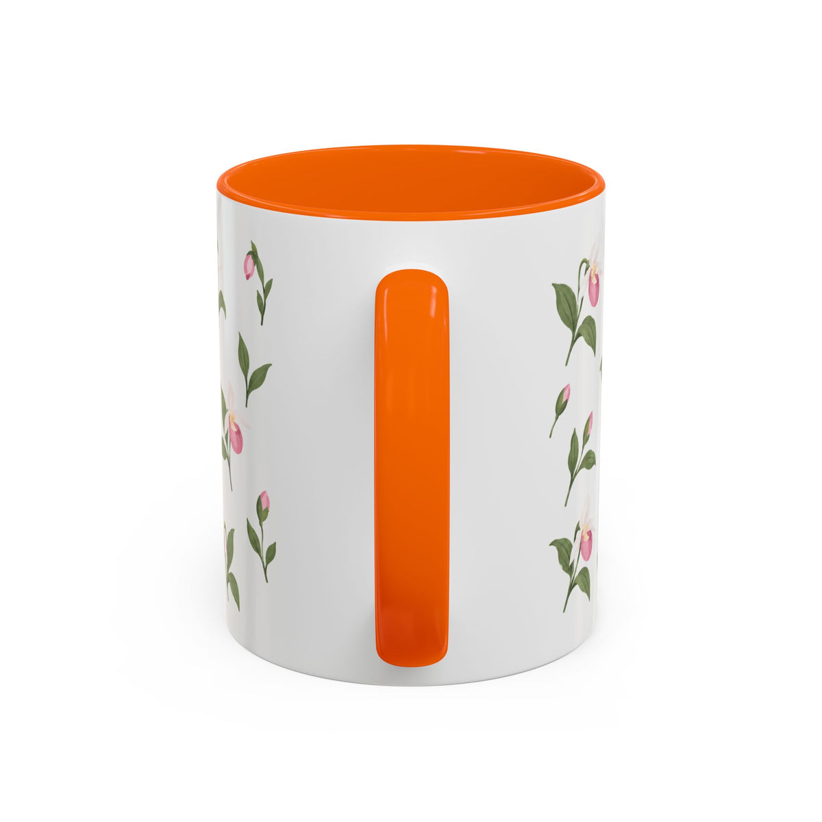 Minnesota Pink and White Lady Slipper Mug, State Flower Floral Coffee Cup, 11oz Botanical Gift