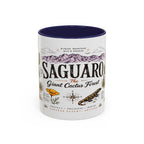 Saguaro National Park Coffee Mug | Arizona Desert Cactus Sunset Gift | Accent Color Ceramic 11oz 15oz