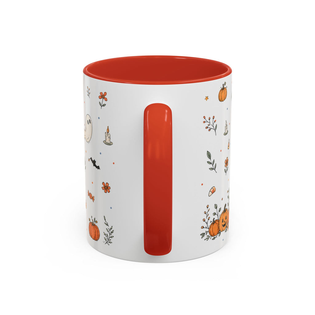 Halloween Party Mug | Ghost Black Cat Candy Watercolor Gift | Accent Cup 11oz 15oz