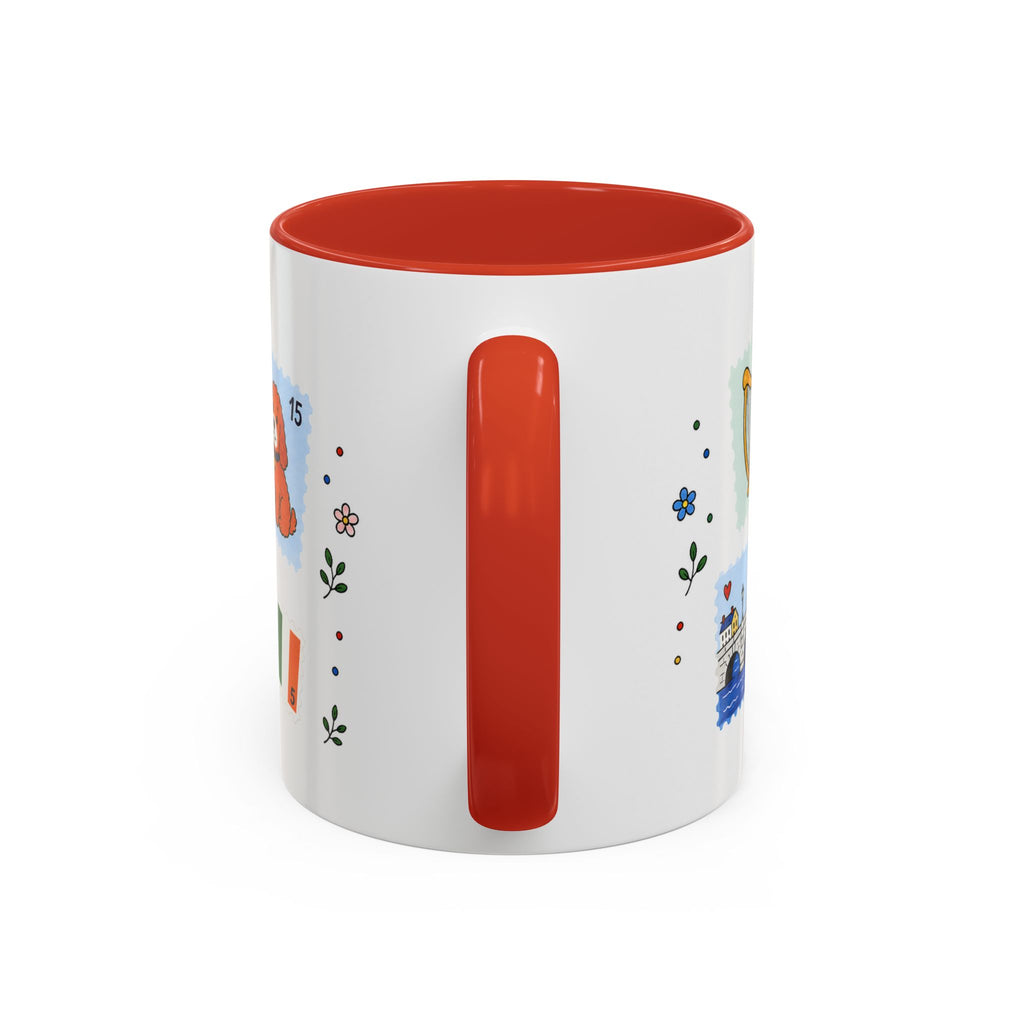 Dublin Coffee Mug | Postage Stamp Collage Mug | Travel Souvenir Accent Cup 11oz 15oz