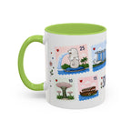 Singapore Coffee Mug | Postage Stamp Collage Mug | Travel Souvenir Accent Cup 11oz 15oz