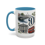 Dublin Coffee Mug | Ireland Travel Souvenir | Vintage Illustrated City Gift | 11 oz 15 oz Accent Mug