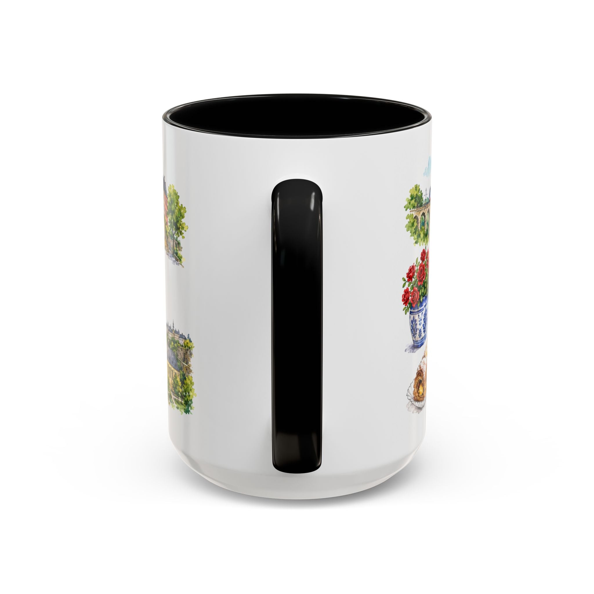 Luxembourg City Illustrated Travel Mug | City Souvenir Accent Coffee Mug | 11oz 15oz Ceramic Cup