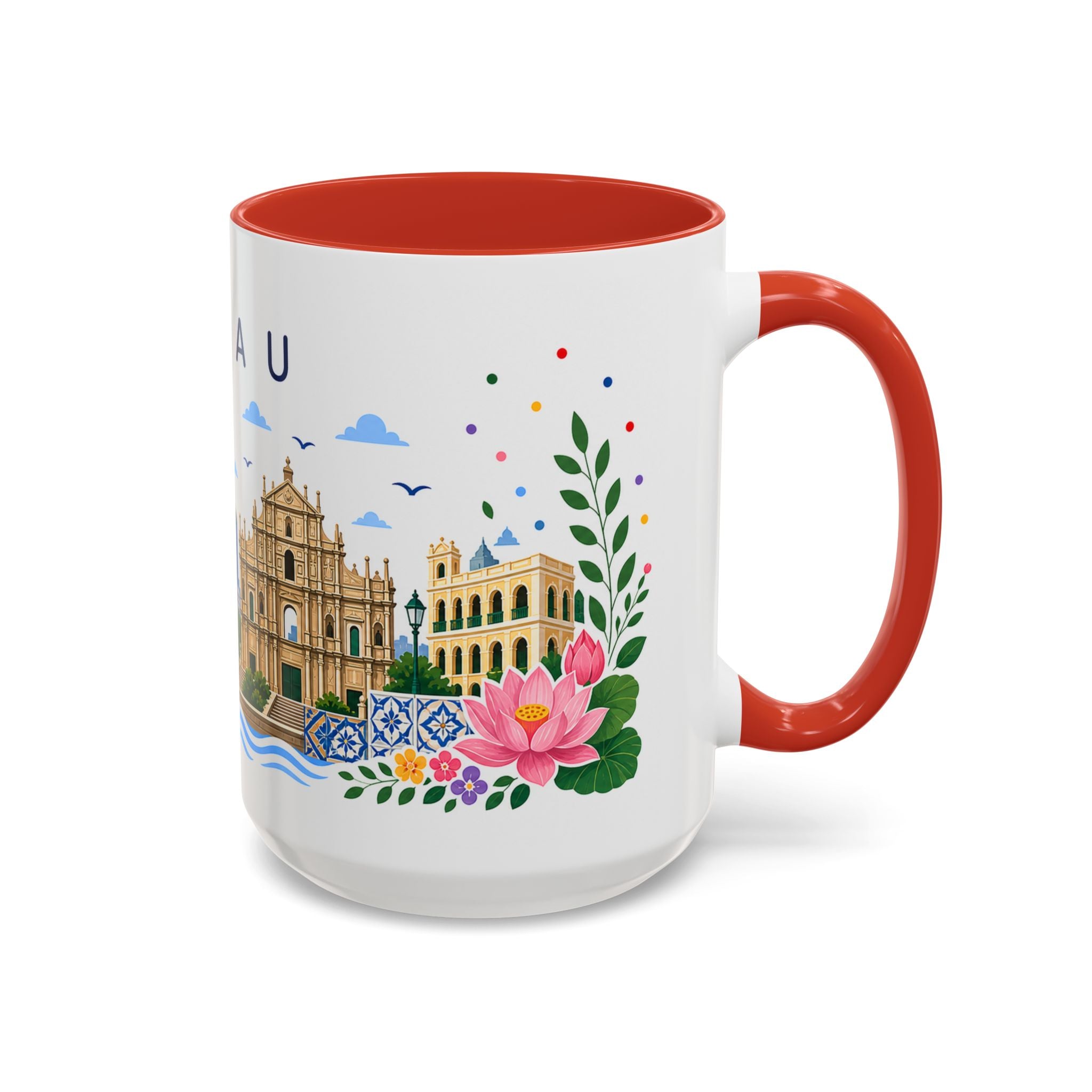 Macau Coffee Mug | Travel Souvenir Accent Mug | Place Gift Ceramic Cup 11oz 15oz
