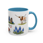 Dallas Illustrated Travel Mug | City Souvenir Accent Coffee Mug | 11oz 15oz Ceramic Cup
