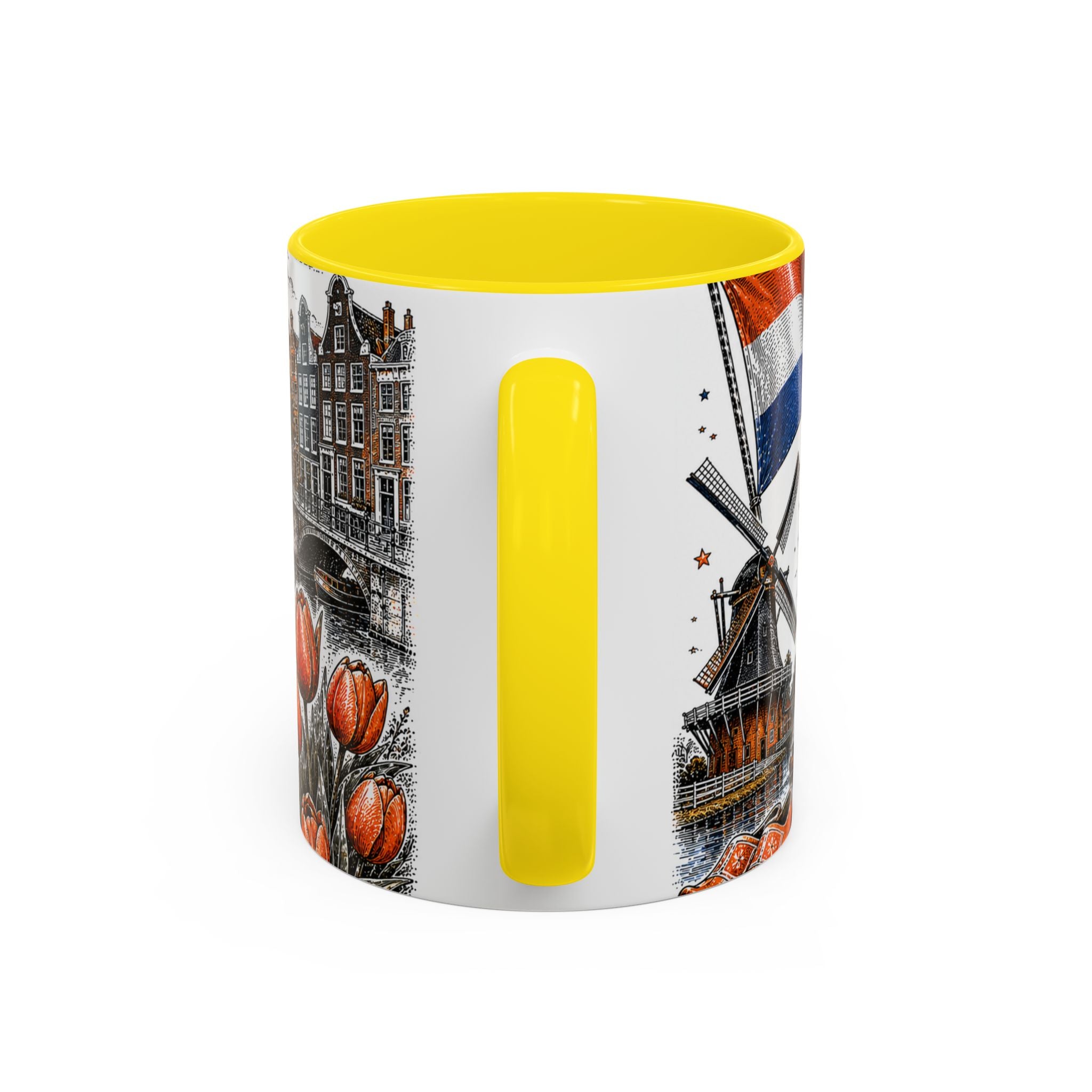 Netherlands Soccer Coffee Mug | World Cup Fan Gift | Accent Color Ceramic 11oz 15oz Match Day Cup