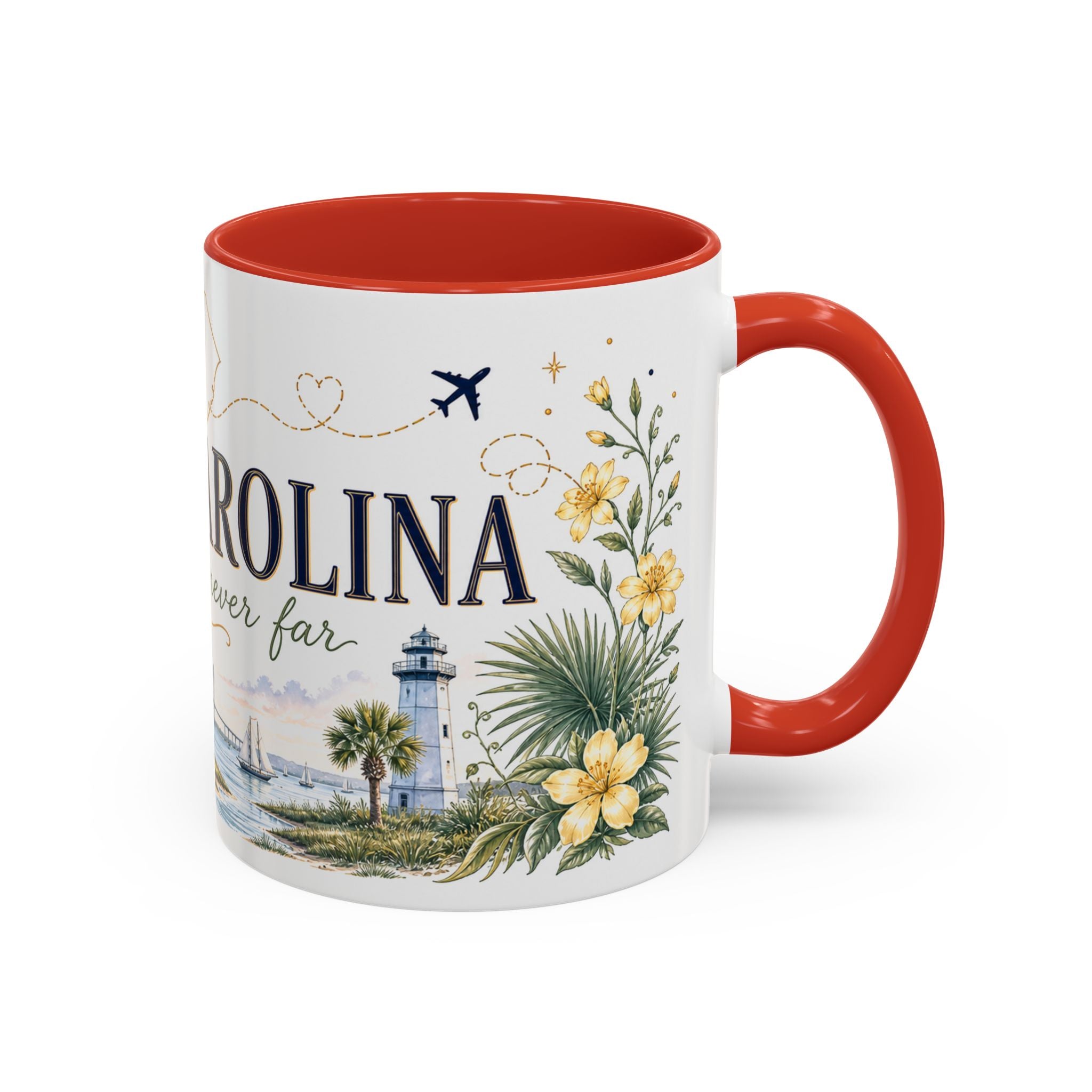 South Carolina State Mug | Botanical Map Accent Cup (11oz 15oz)