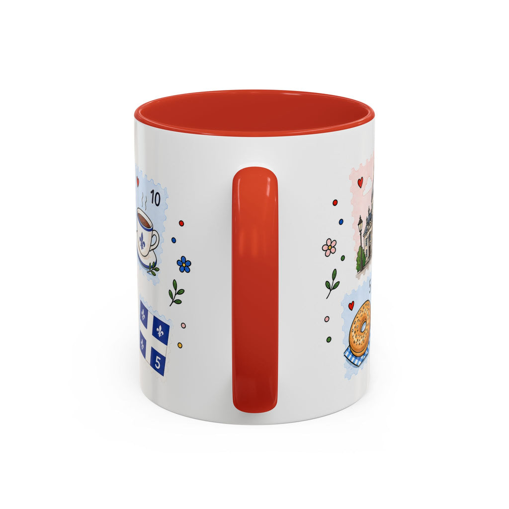 Montreal Coffee Mug | Postage Stamp Collage Mug | Travel Souvenir Accent Cup 11oz 15oz