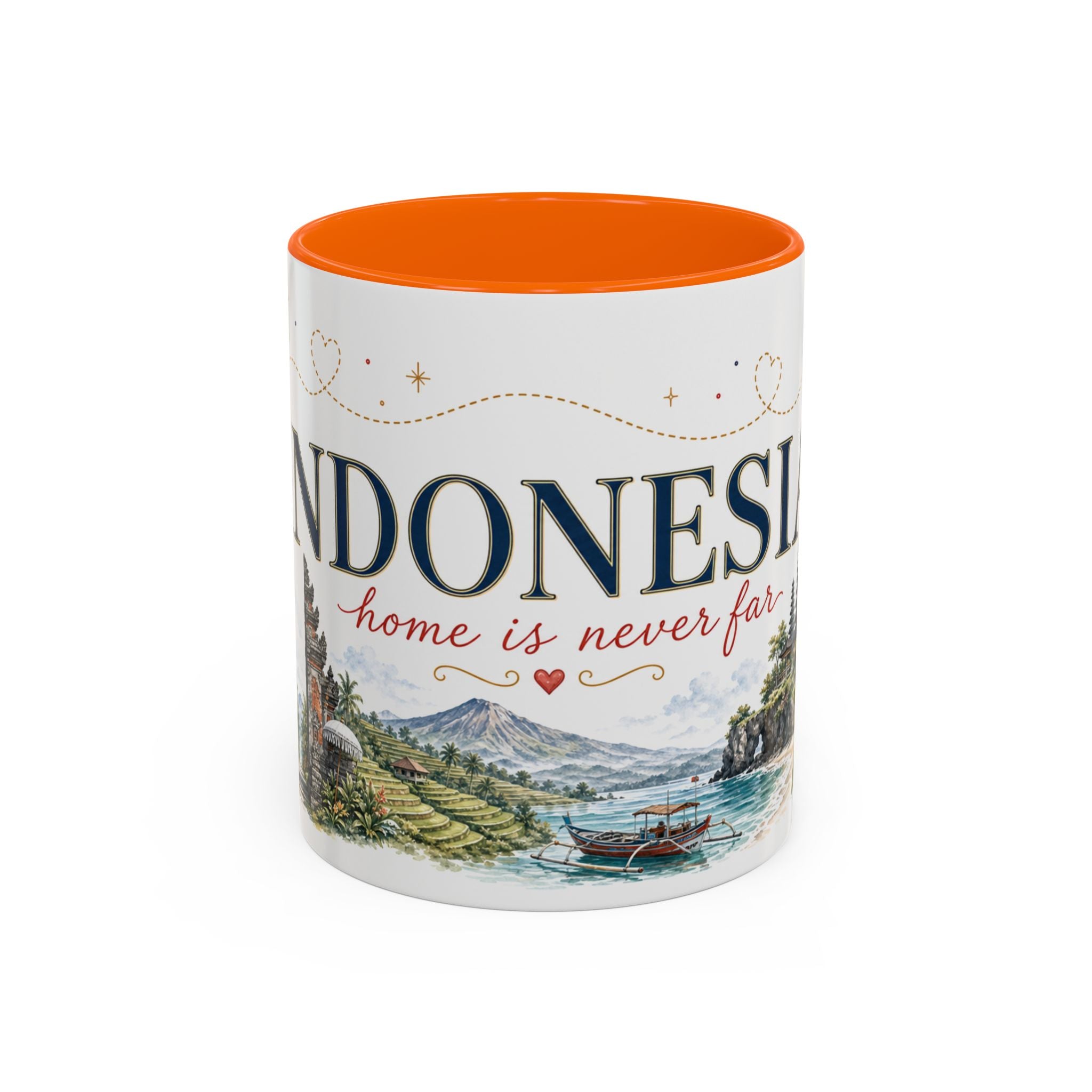 Indonesia Home Country Mug | Moving Away Gift | Long Distance Friendship | 11 oz 15 oz Accent Mug