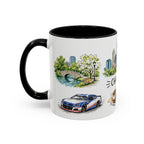 Charlotte Illustrated Travel Mug | City Souvenir Accent Coffee Mug | 11oz 15oz Ceramic Cup
