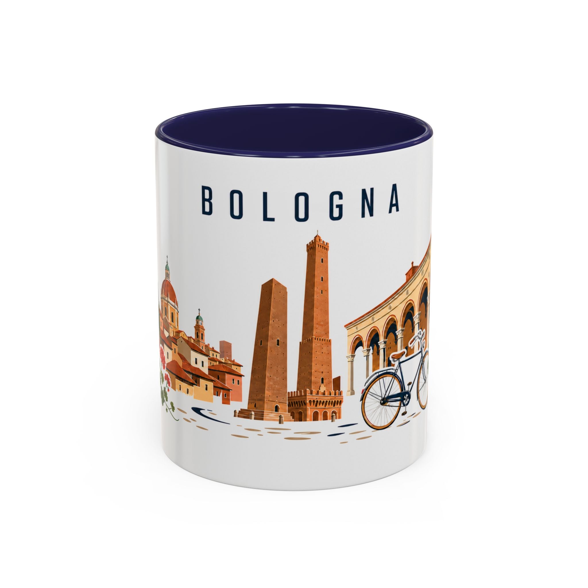 Bologna Coffee Mug | Italy Travel Souvenir | Porcelain Decal City Gift | 11oz 15oz Accent Mug
