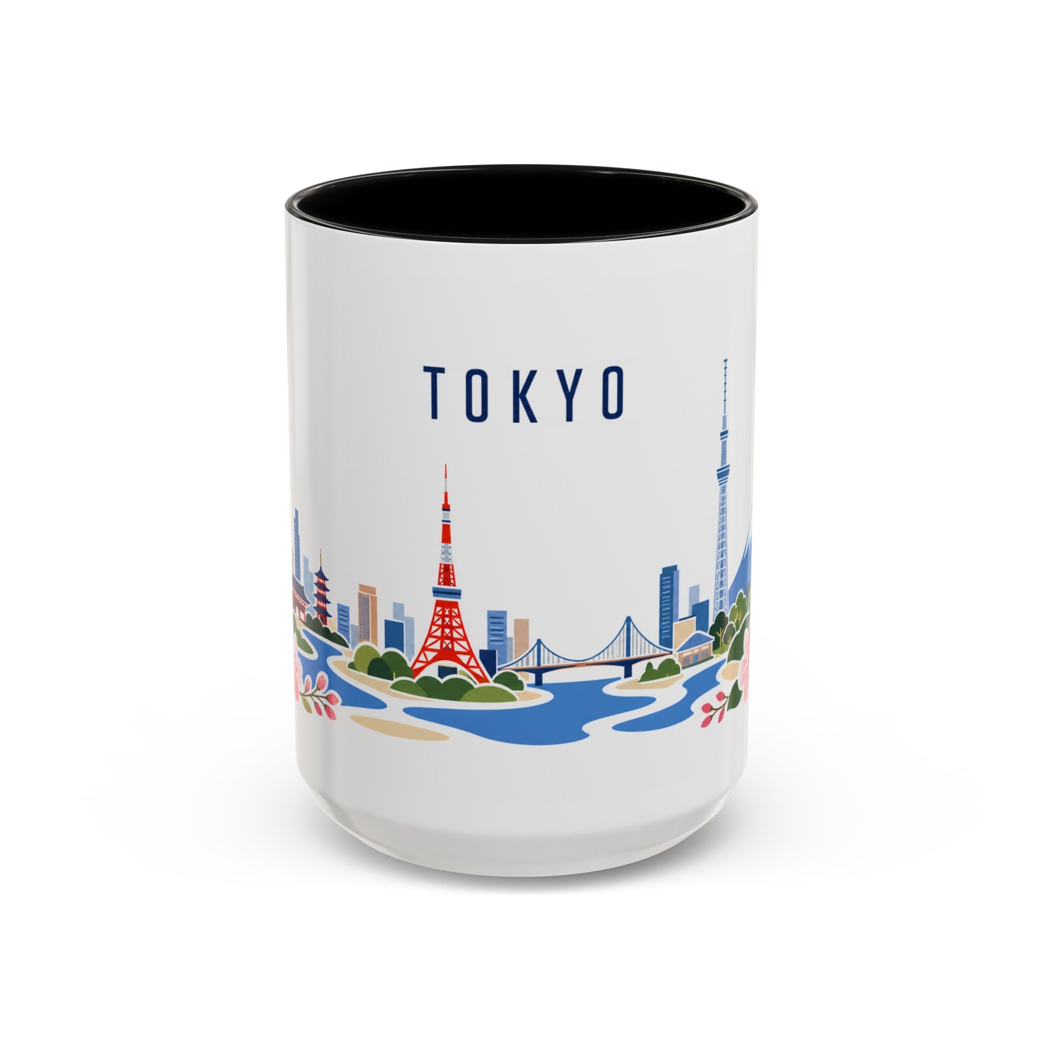 Tokyo Coffee Mug | Japan Travel Souvenir | Porcelain Decal City Gift | 11oz 15oz Accent Mug