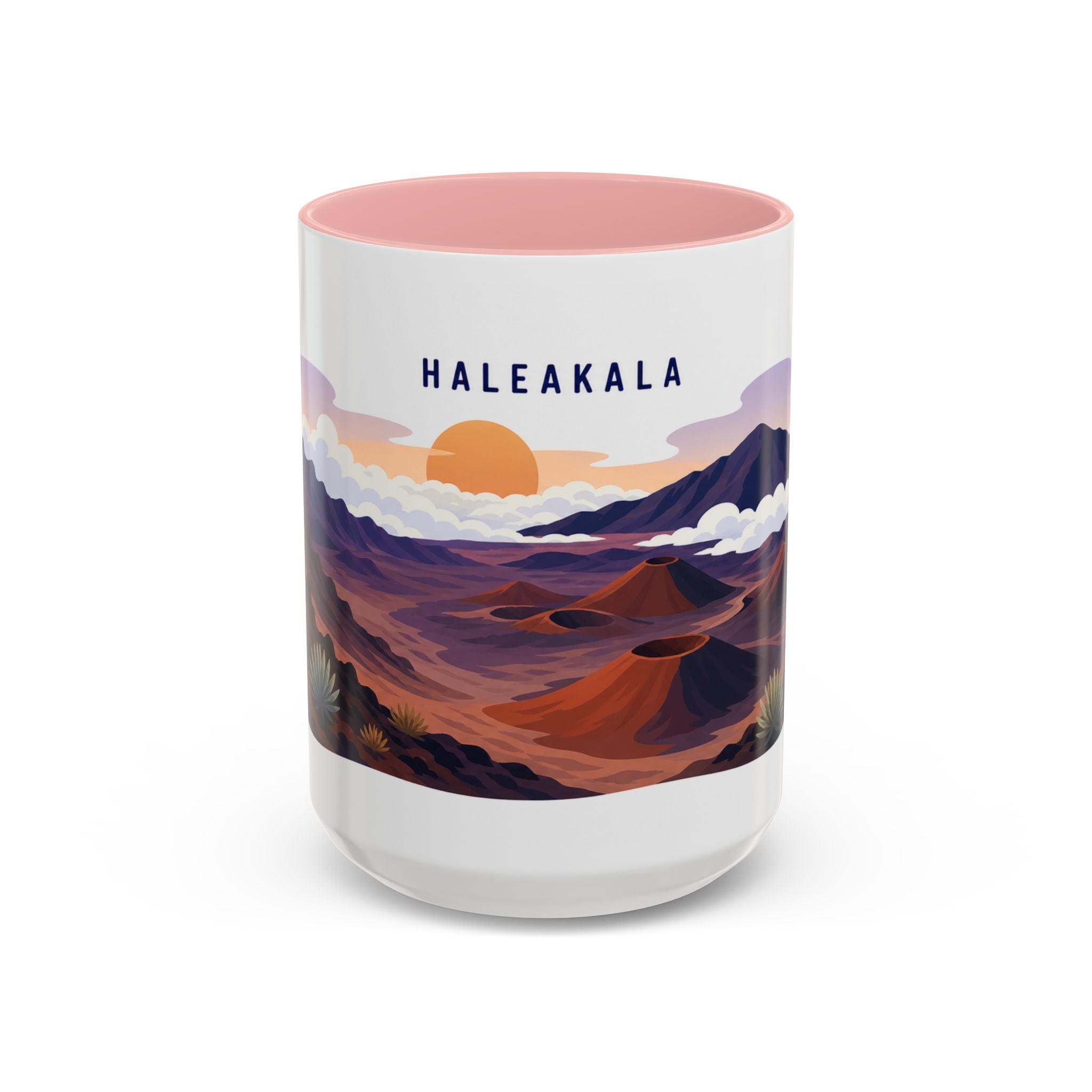 Haleakala National Park Coffee Mug | Solid Color Block Park Souvenir | 11oz 15oz Accent Mug