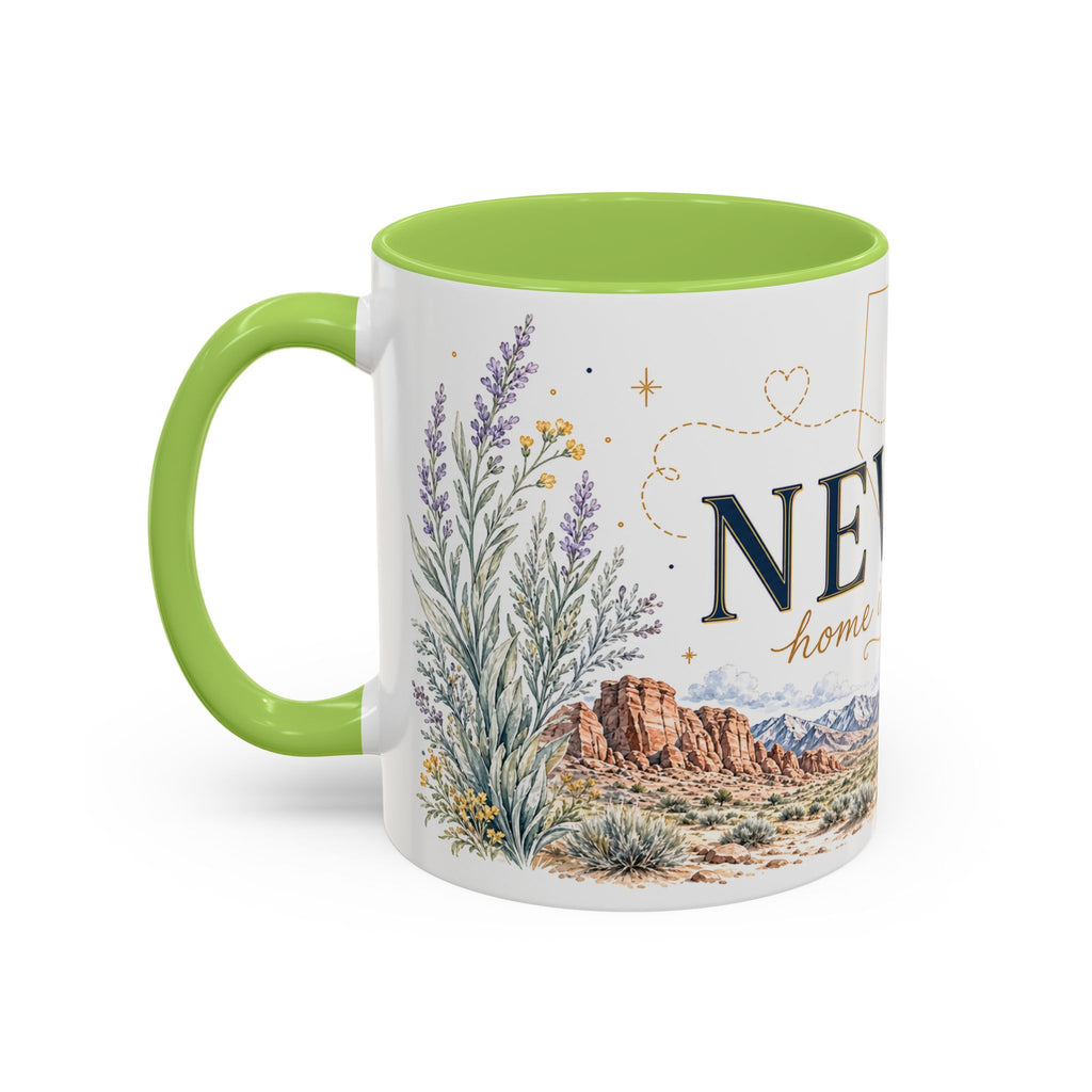 Nevada Home State Mug | Moving Away, Long Distance Friendship Gift | 11oz 15oz Accent Mug