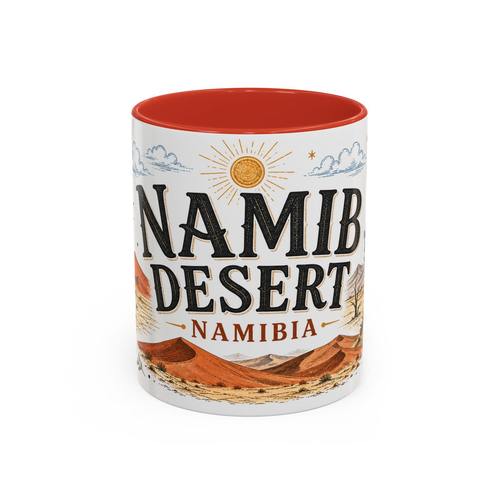 Namib Desert Coffee Mug | Travel Destination Souvenir Gift | Accent Color Ceramic 11oz 15oz