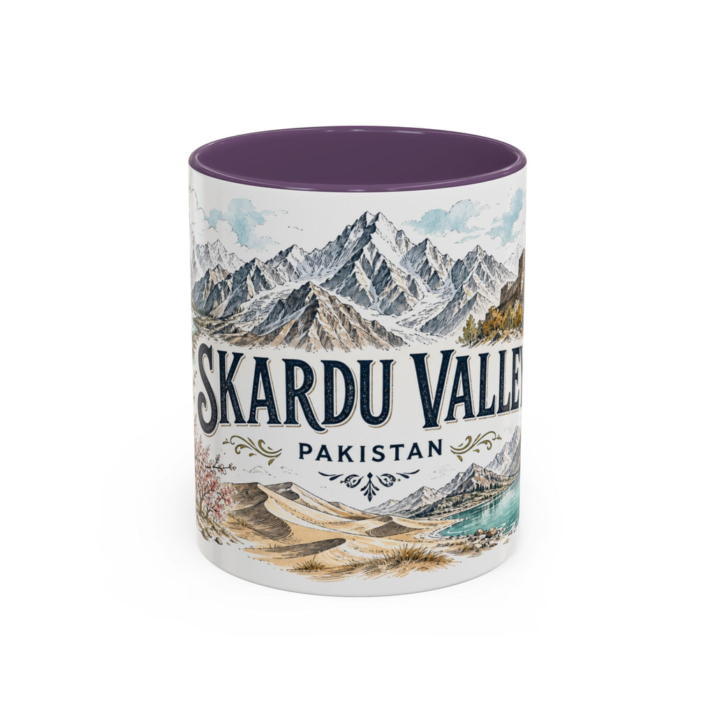Skardu Valley Mug, Pakistan Travel Souvenir, Bucket List Gift, Accent Ceramic Coffee Mug 11oz 15oz