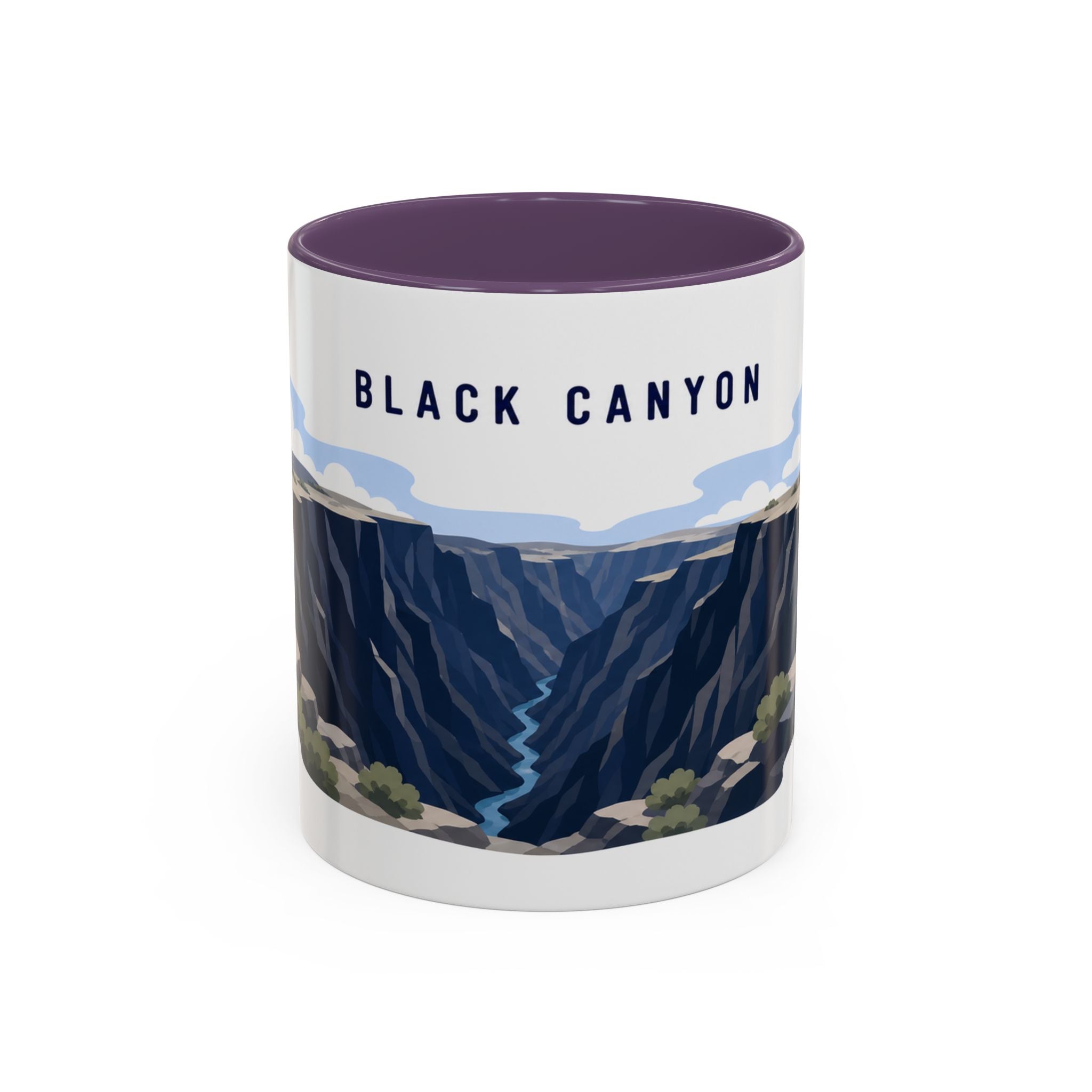 Black Canyon of the Gunnison National Park Coffee Mug | Solid Color Block Park Souvenir | 11oz 15oz Accent Mug