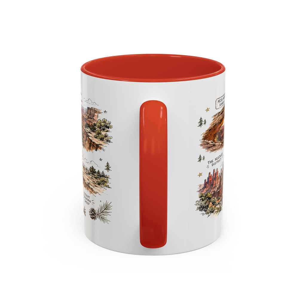 Canyonlands National Park Coffee Mug | Utah Red Rock Desert River Gift | Accent Color Ceramic 11oz 15oz
