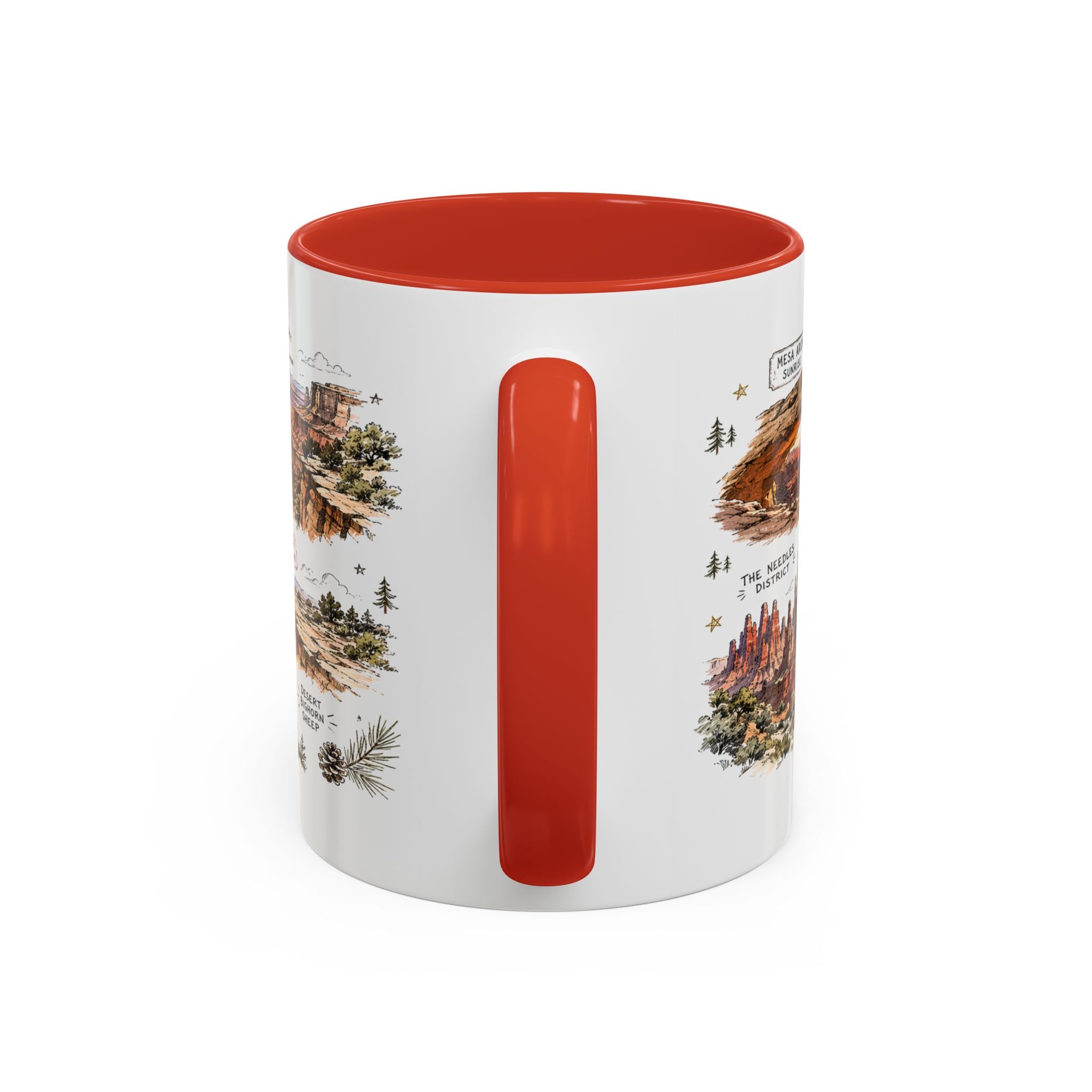 Canyonlands National Park Coffee Mug | Utah Red Rock Desert River Gift | Accent Color Ceramic 11oz 15oz