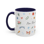 New River Gorge National Park Christmas Mug | Watercolor Travel Souvenir | Holiday Gift | Accent Ceramic Coffee Cup 11oz 15oz