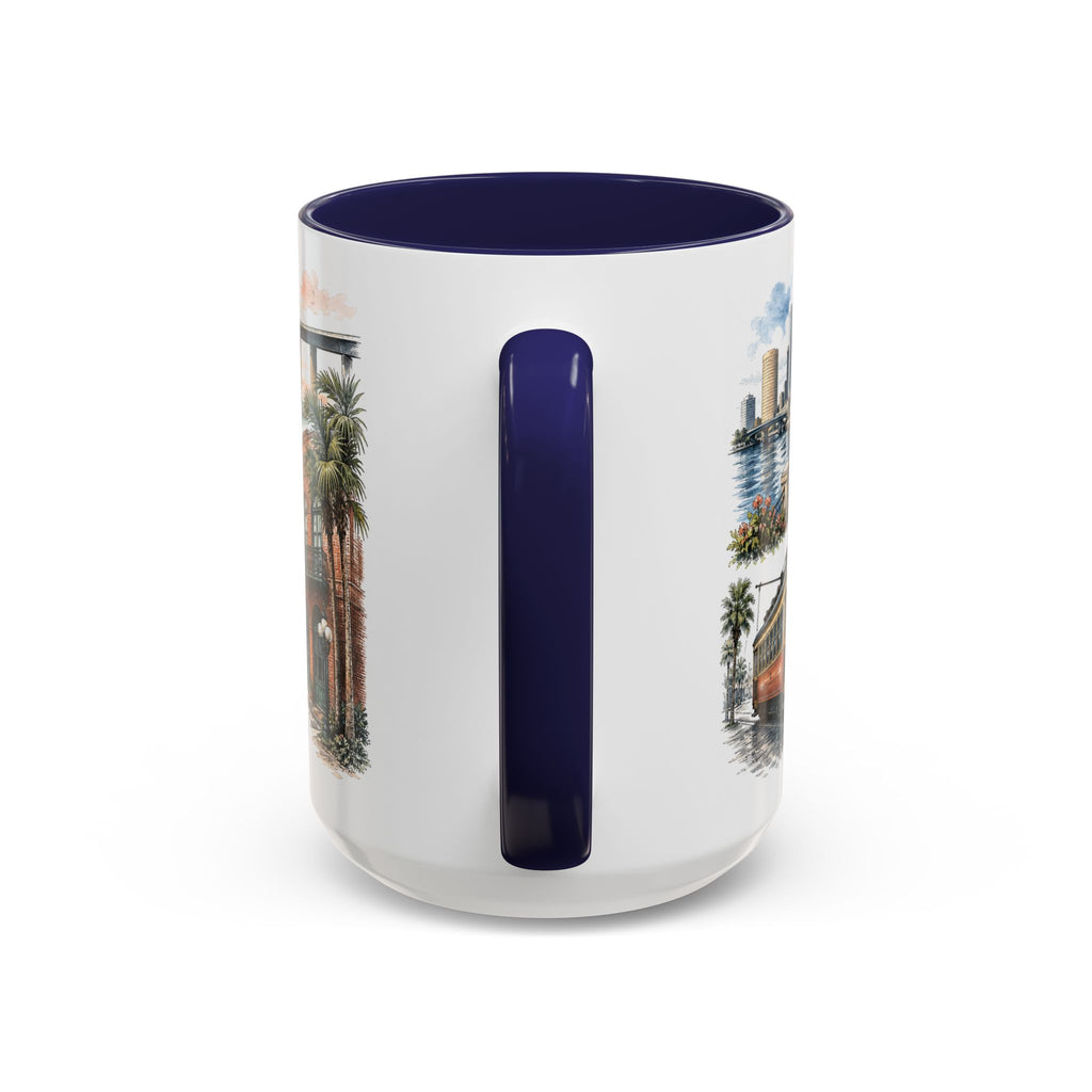 Tampa Coffee Mug | United States Travel Souvenir | Vintage Illustrated City Gift | 11 oz 15 oz Accent Mug