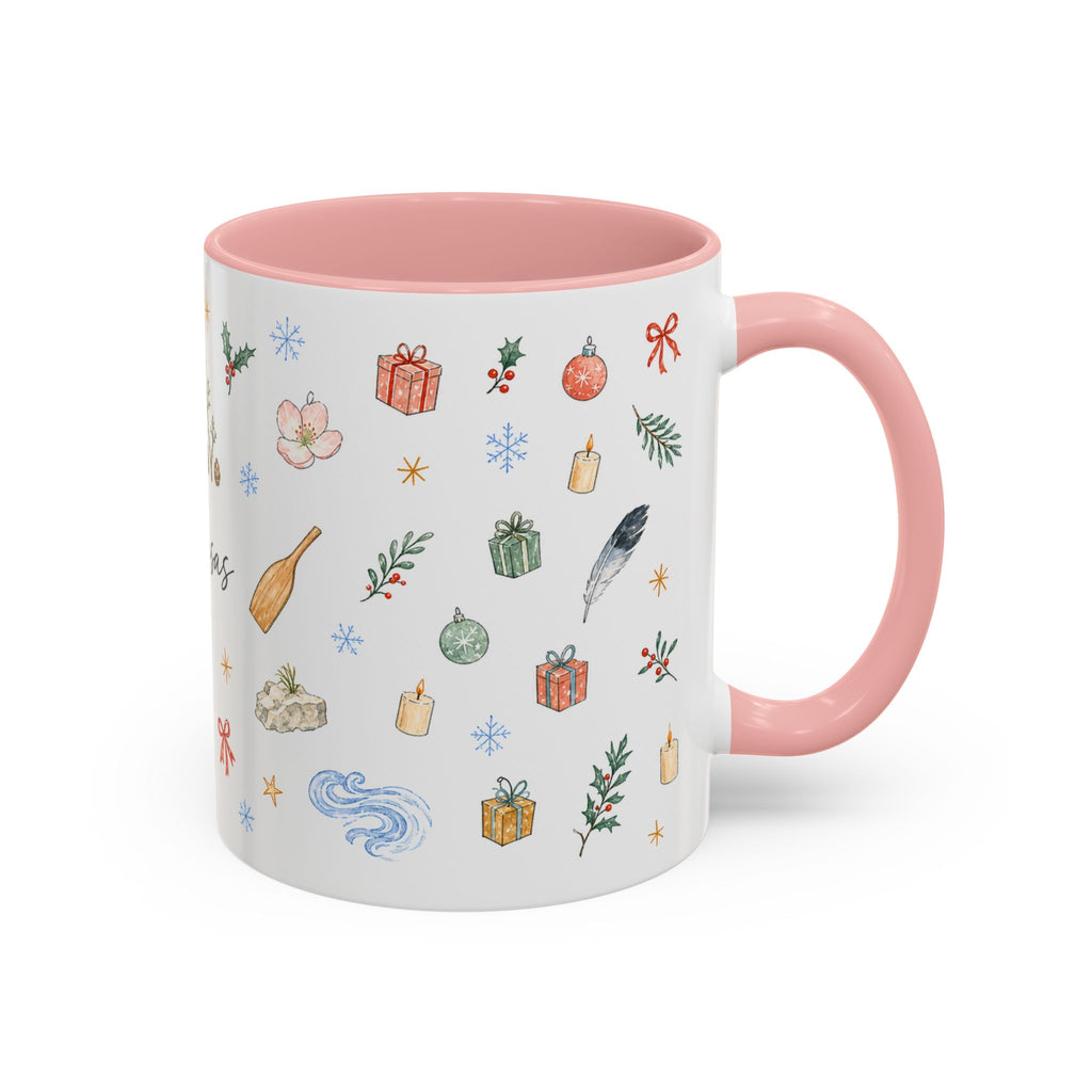 Arkansas Christmas Mug | Watercolor Travel Souvenir | Holiday Gift | Accent Ceramic Coffee Cup 11oz 15oz