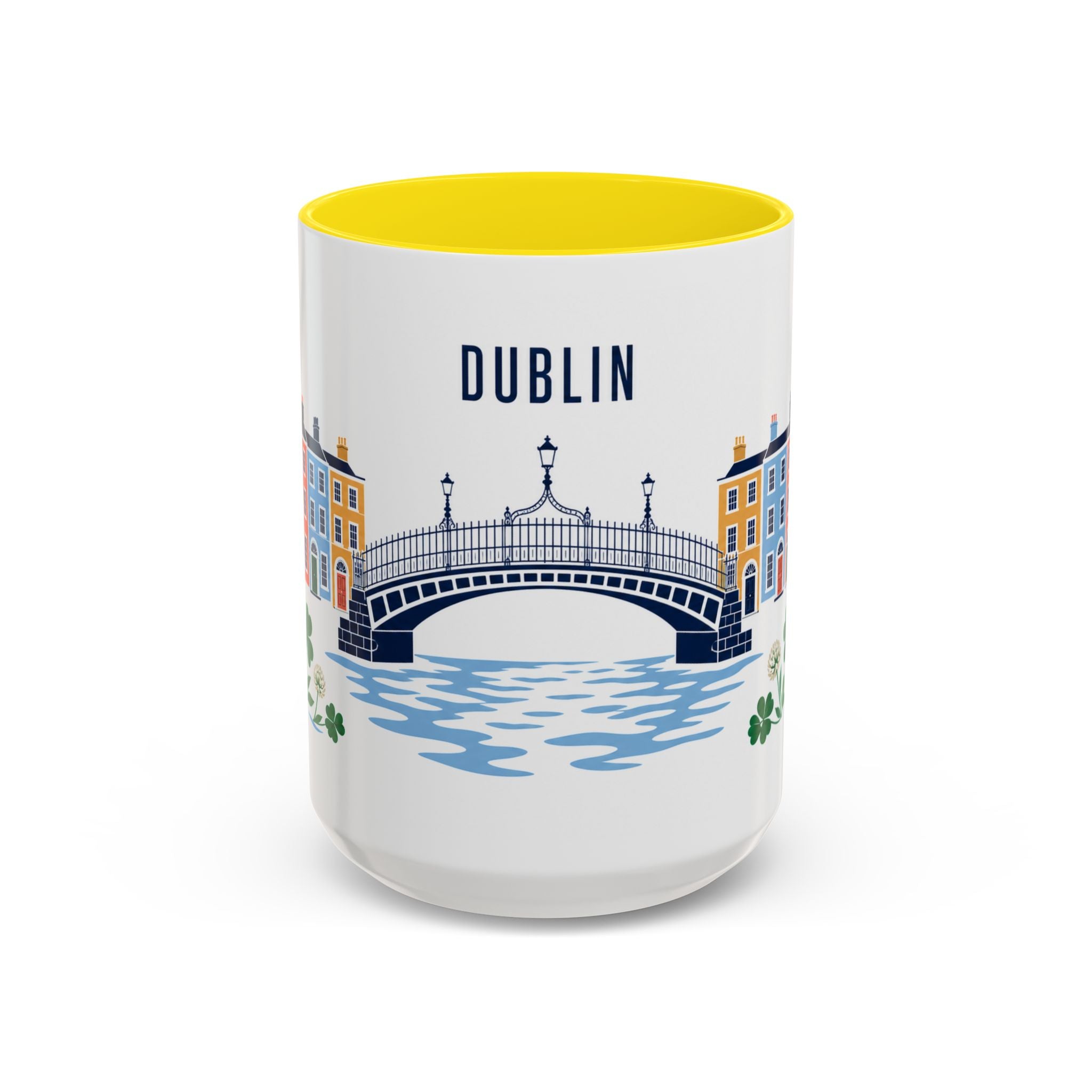 Dublin Coffee Mug | Ireland Travel Souvenir | Porcelain Decal City Gift | 11oz 15oz Accent Mug