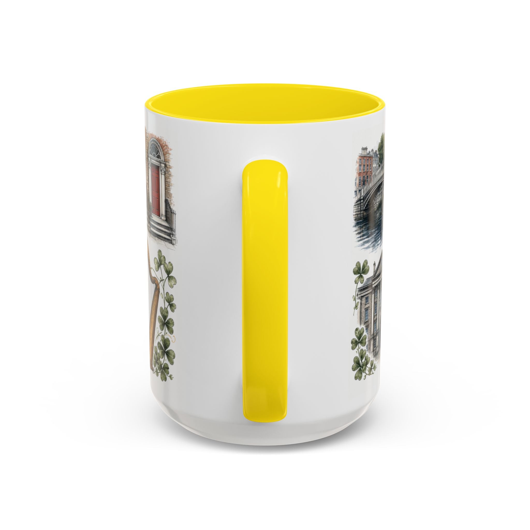 Dublin Coffee Mug | Ireland Travel Souvenir | Vintage Illustrated City Gift | 11 oz 15 oz Accent Mug