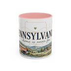 Pennsylvania Home State Mug | Moving Away Gift | Long Distance Friendship Coffee Cup | 11oz 15oz Accent Mug